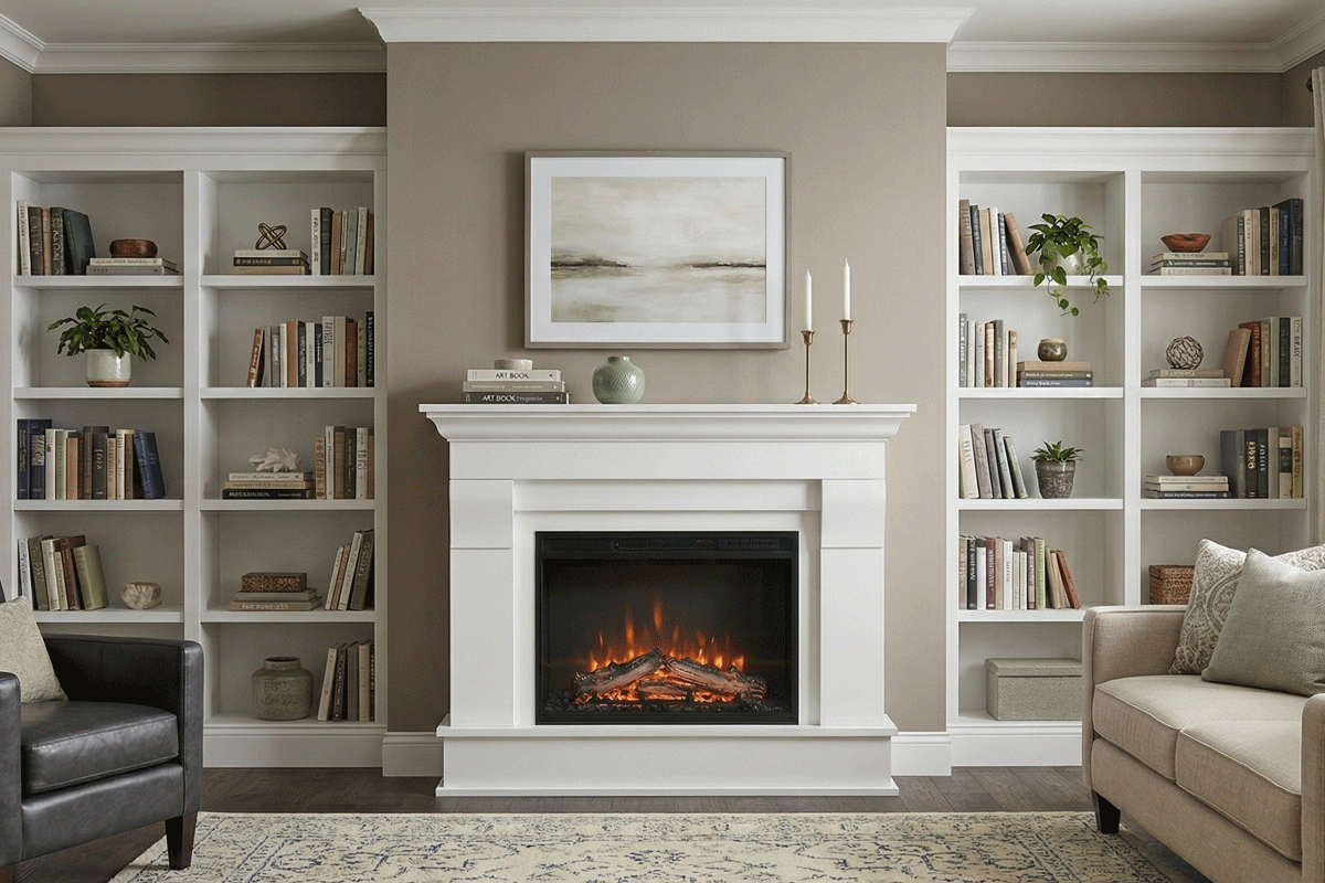 23インチ電気暖炉アルビオン