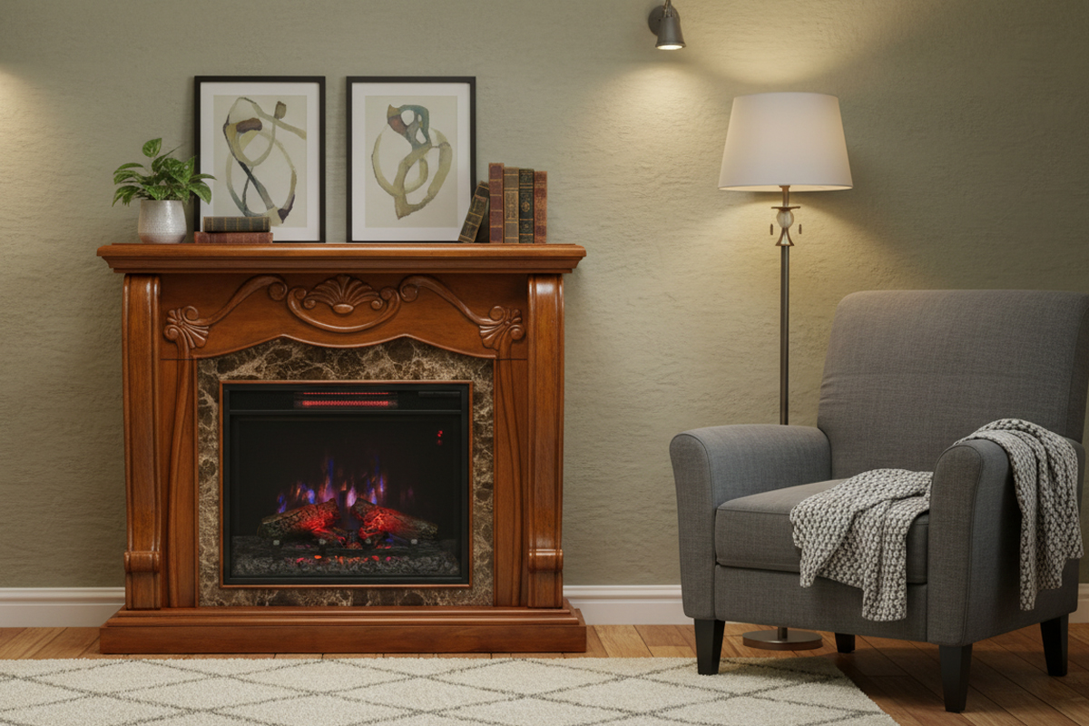 23インチ電気暖炉カルドナ