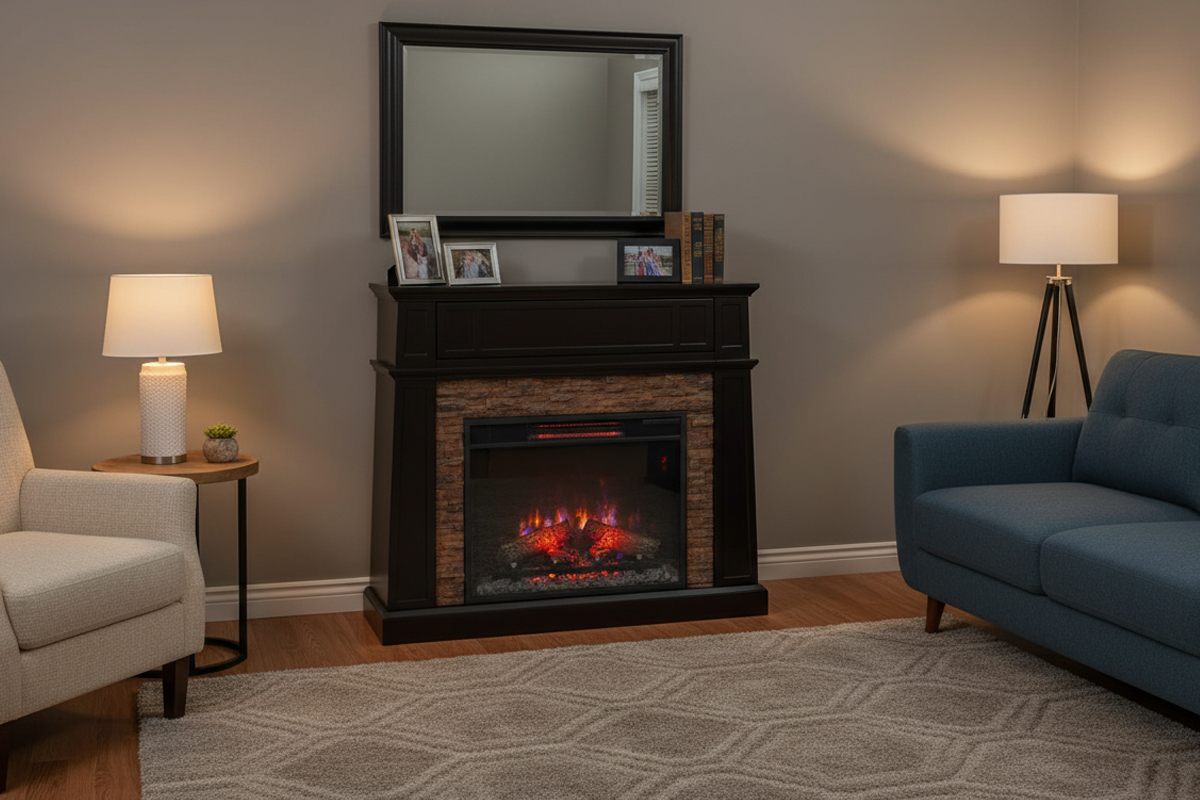 23インチ電気暖炉クレストウィック