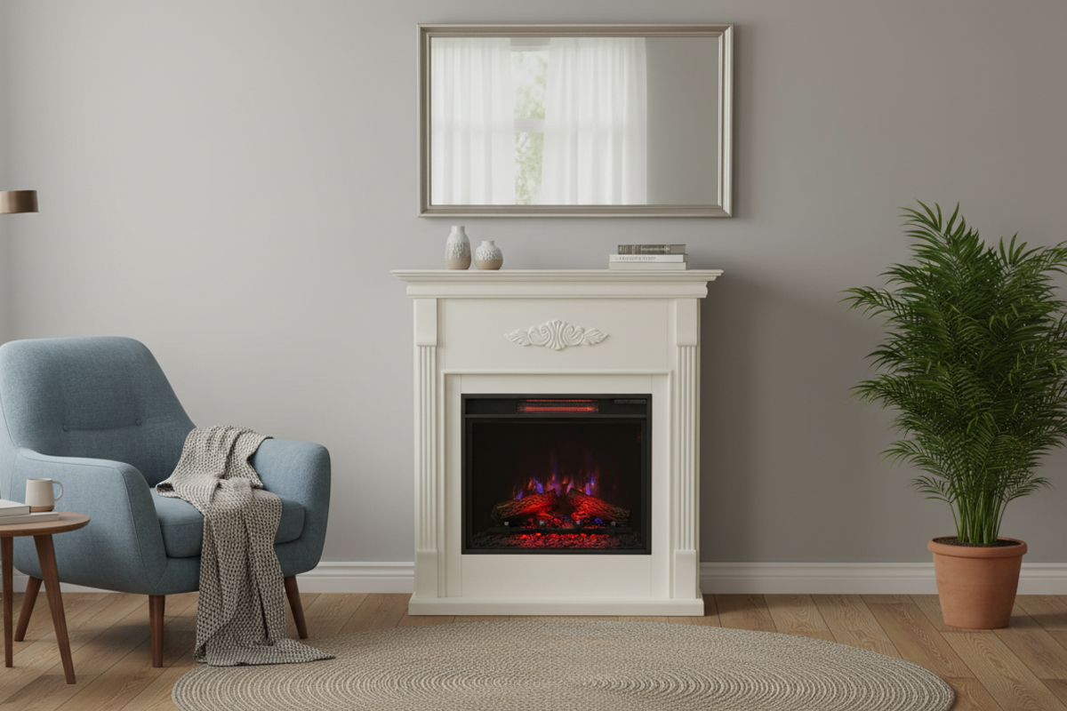 23インチ電気暖炉テニソン（ブックケース無し）